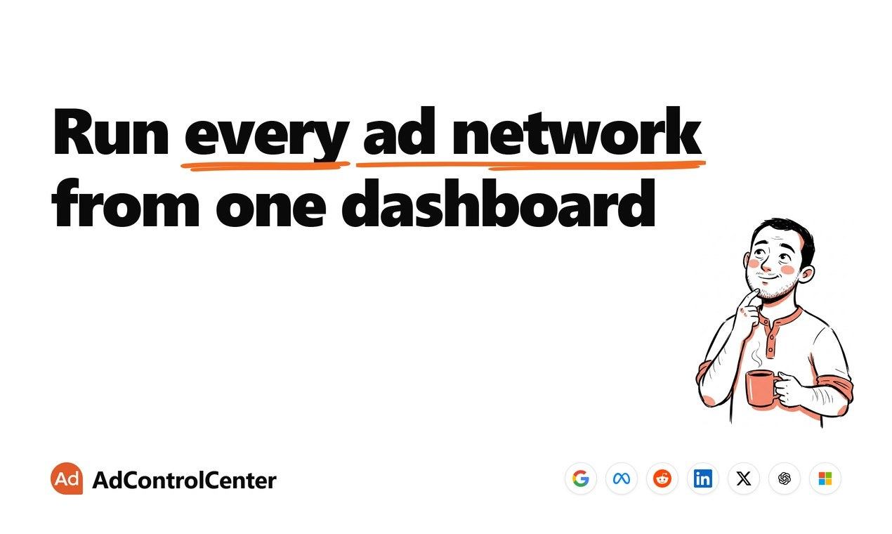 AdControlCenter:AI ads manager 开始把 Reddit / TikTok / X 也写进投放平台词
