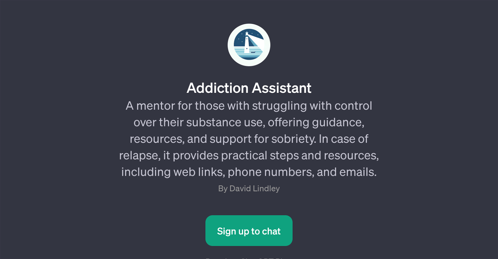 Addiction Assistant website