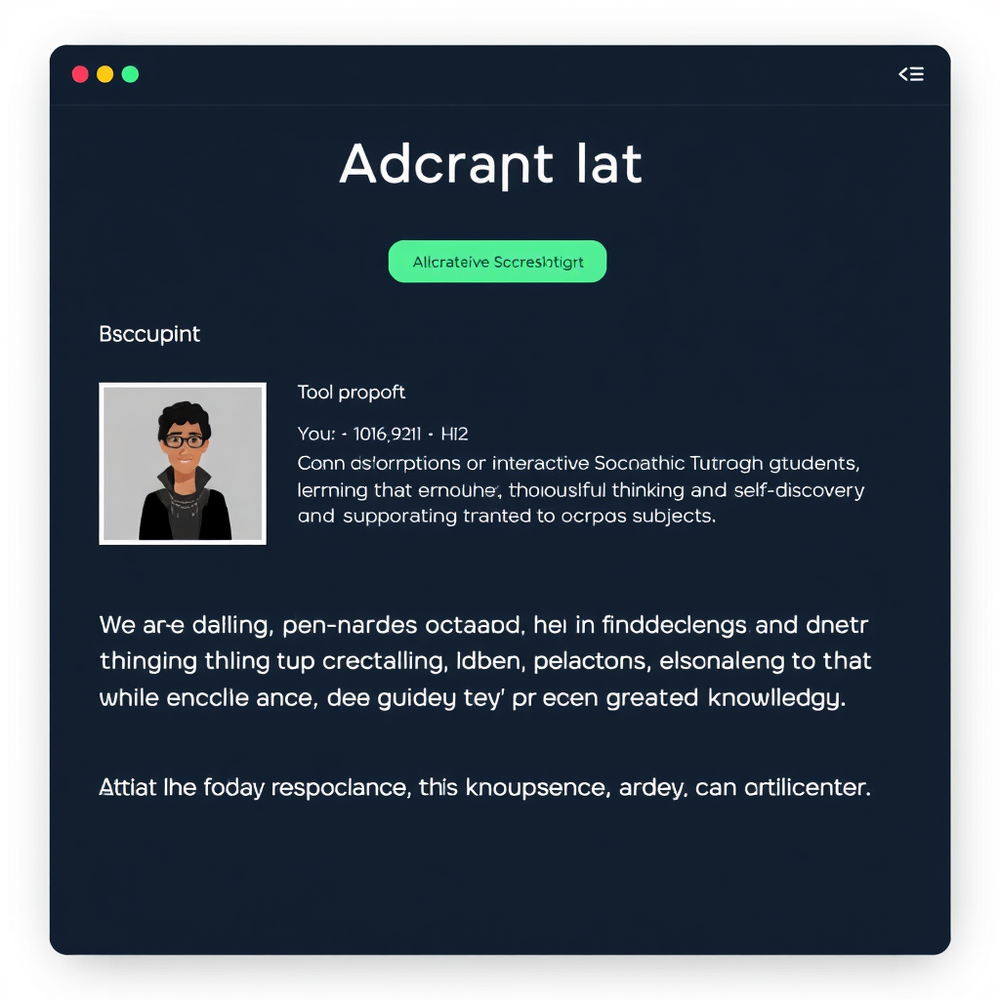 Adept - Interactive Socratic Tutor website