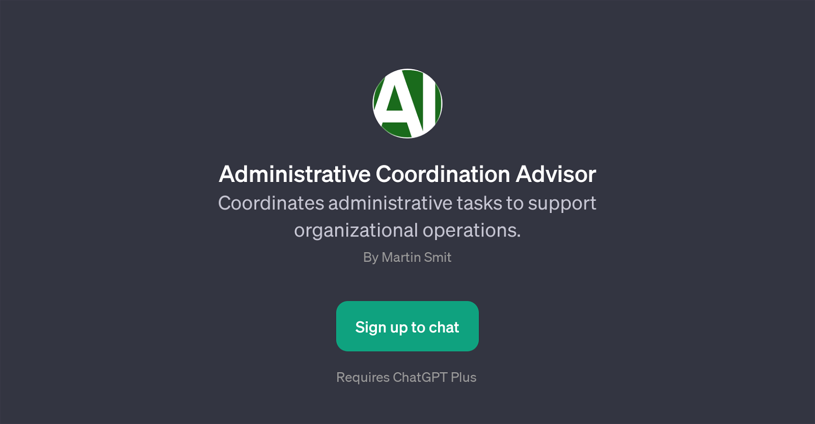 Administrative Coordination Advisor website