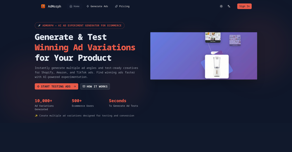 AdMorph website