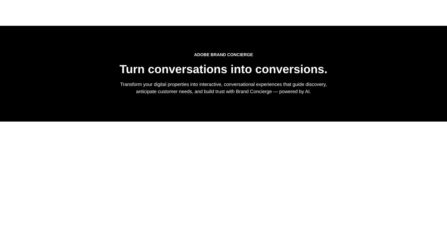 Adobe Brand Concierge website
