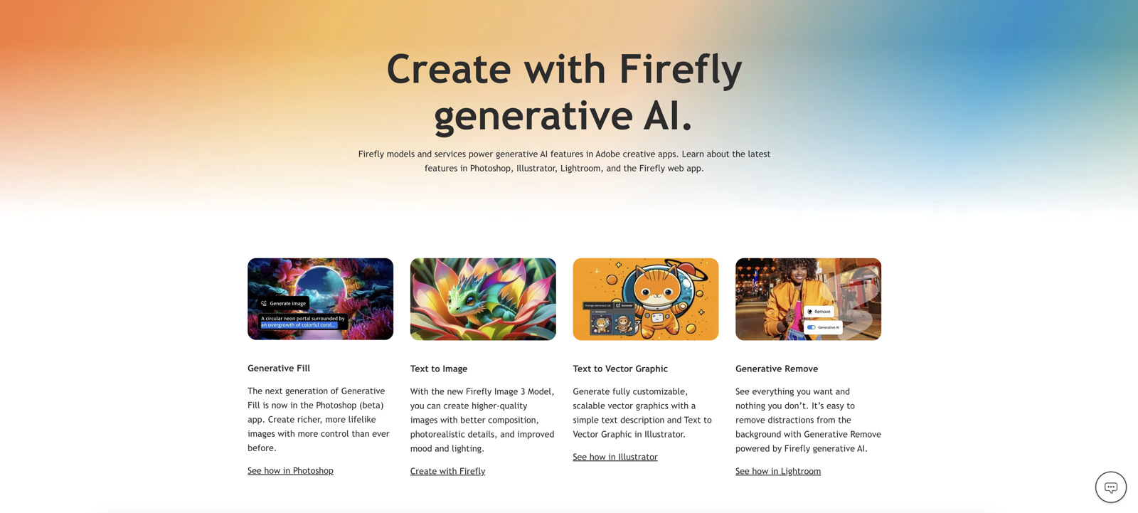 Adobe Firefly website