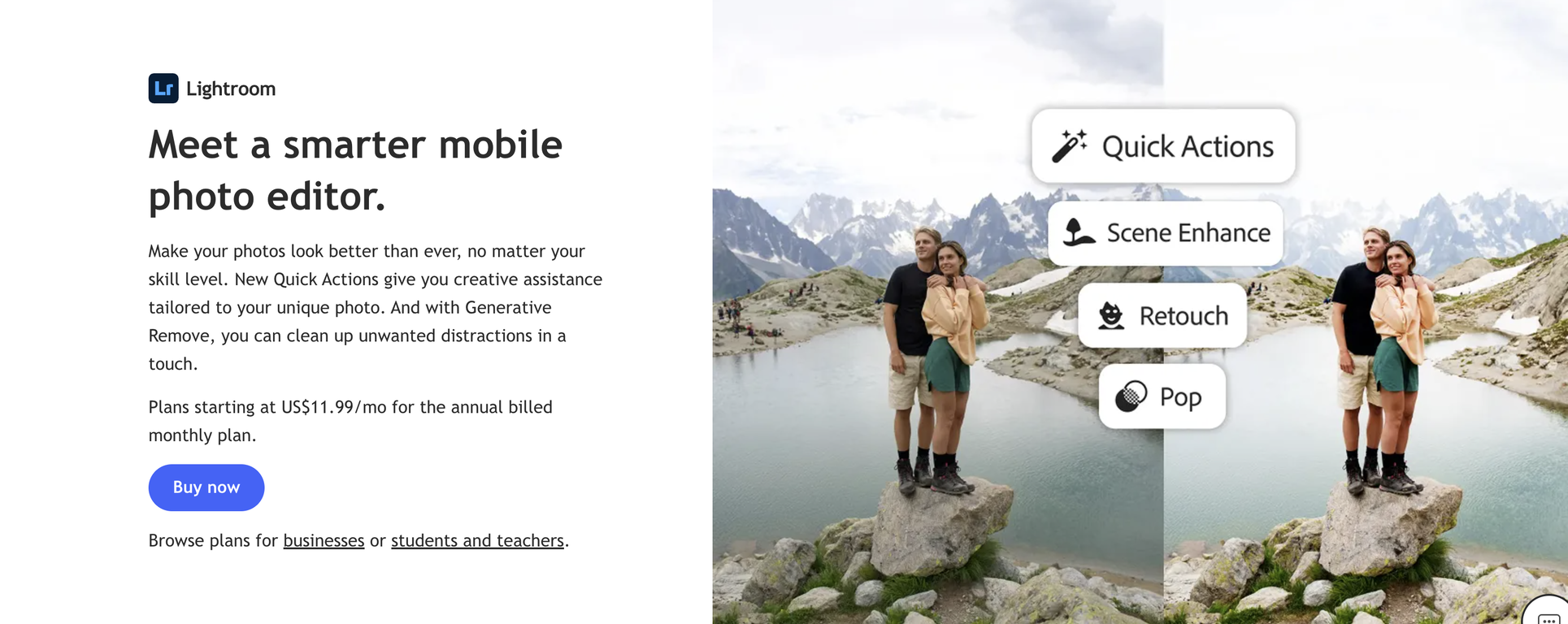 Adobe Lightroom website