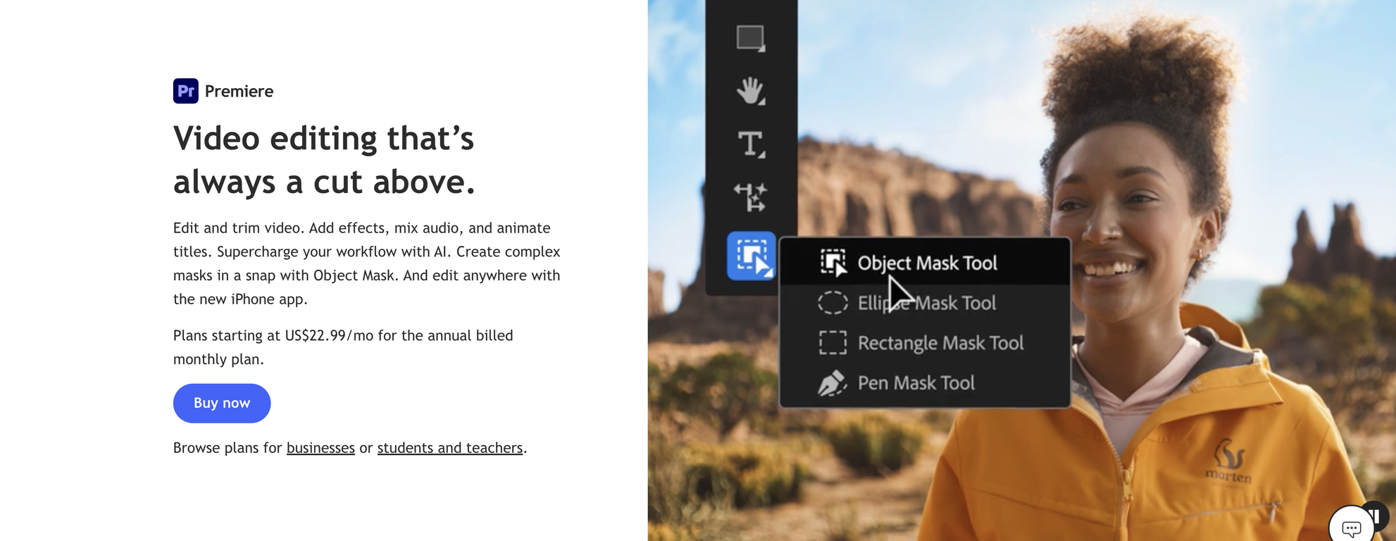 Adobe Premiere website