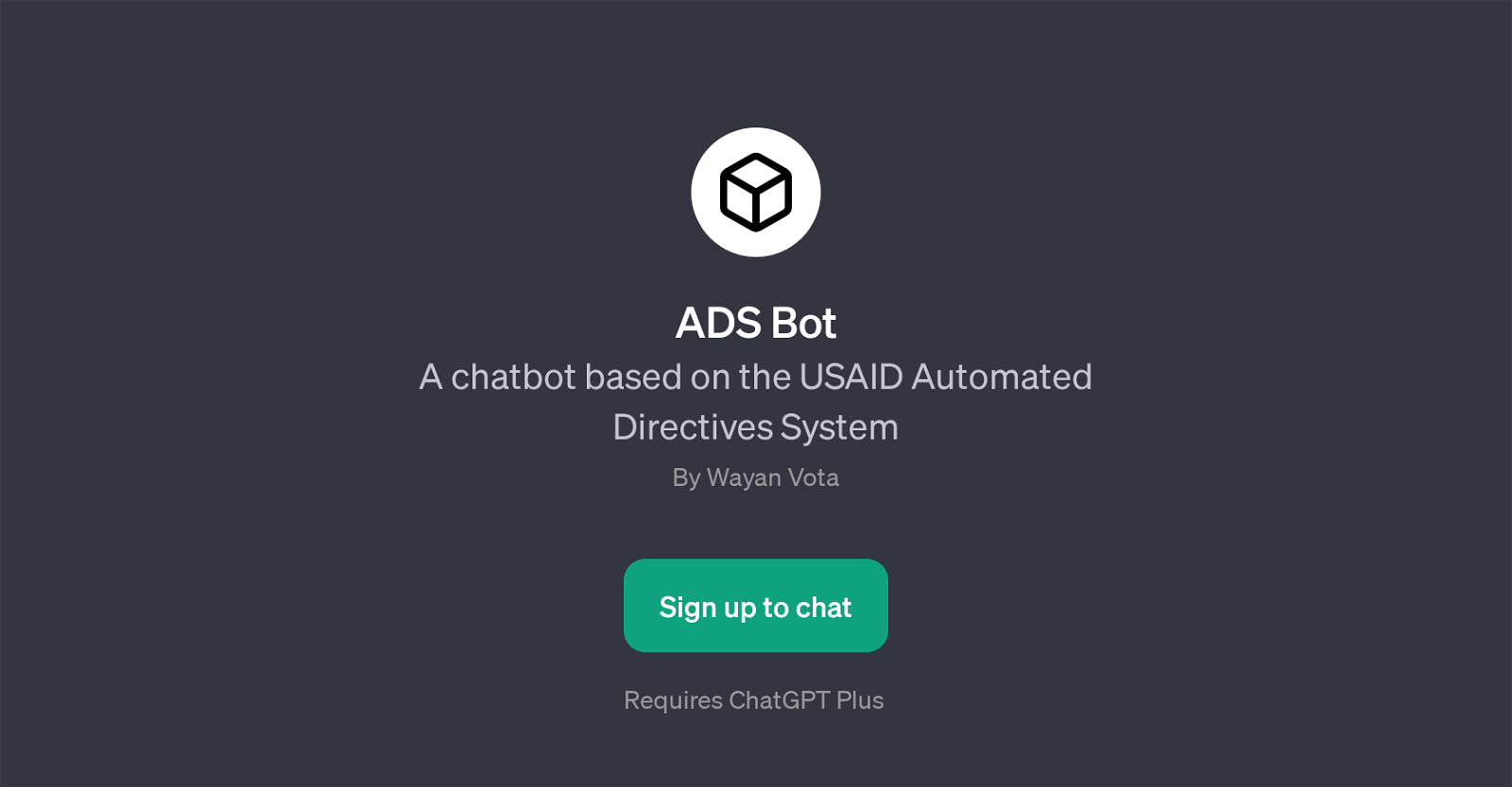 ADS Bot website
