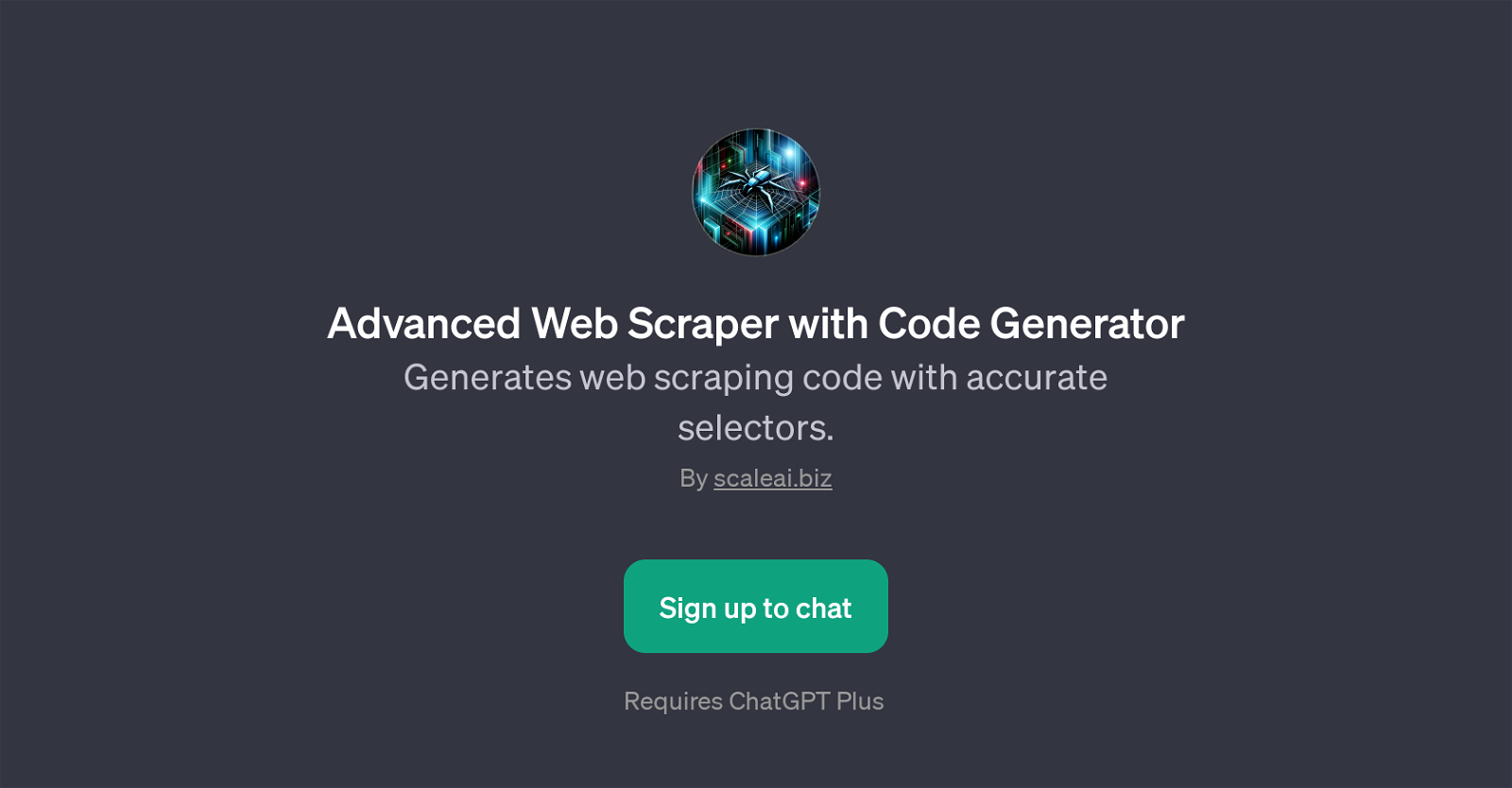 Advanced Web Scraper with Code Generator website