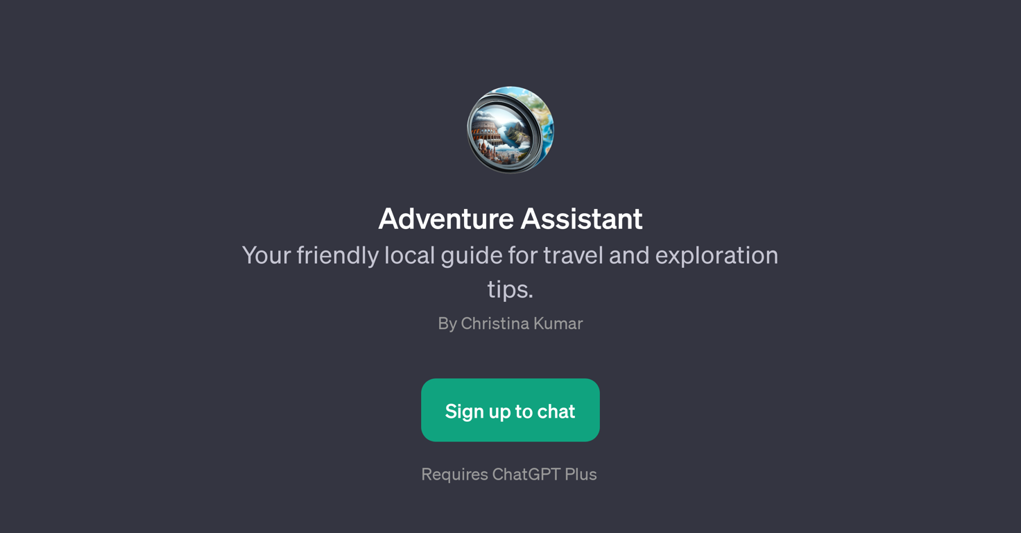 Adventure Assistant website
