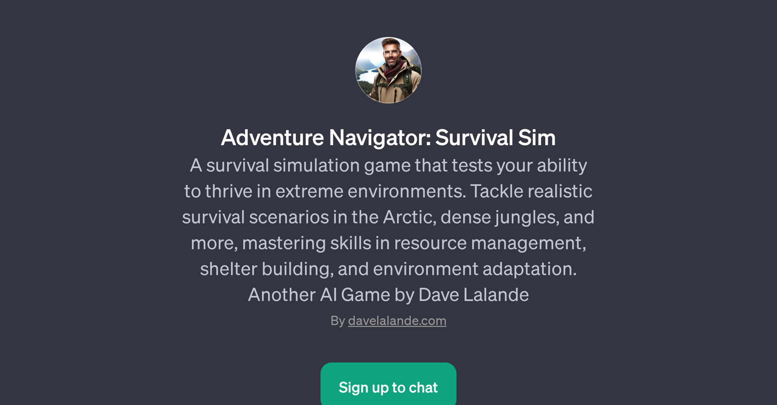 Adventure Navigator: Survival Sim website