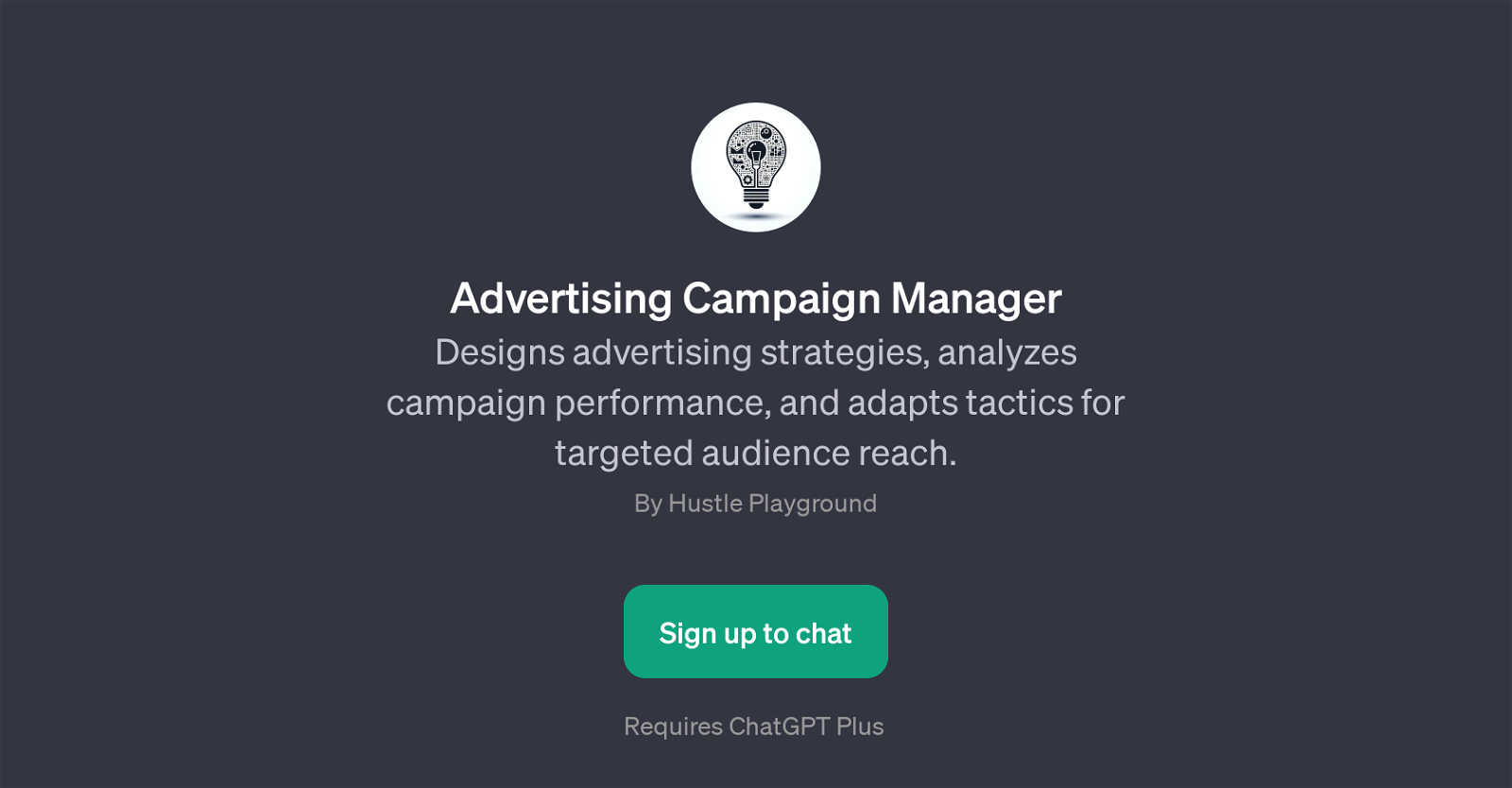 Advertising Campaign Manager website