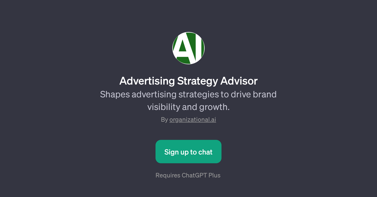 Advertising Strategy Advisor website