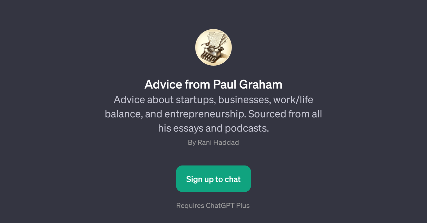 Advice from Paul Graham website