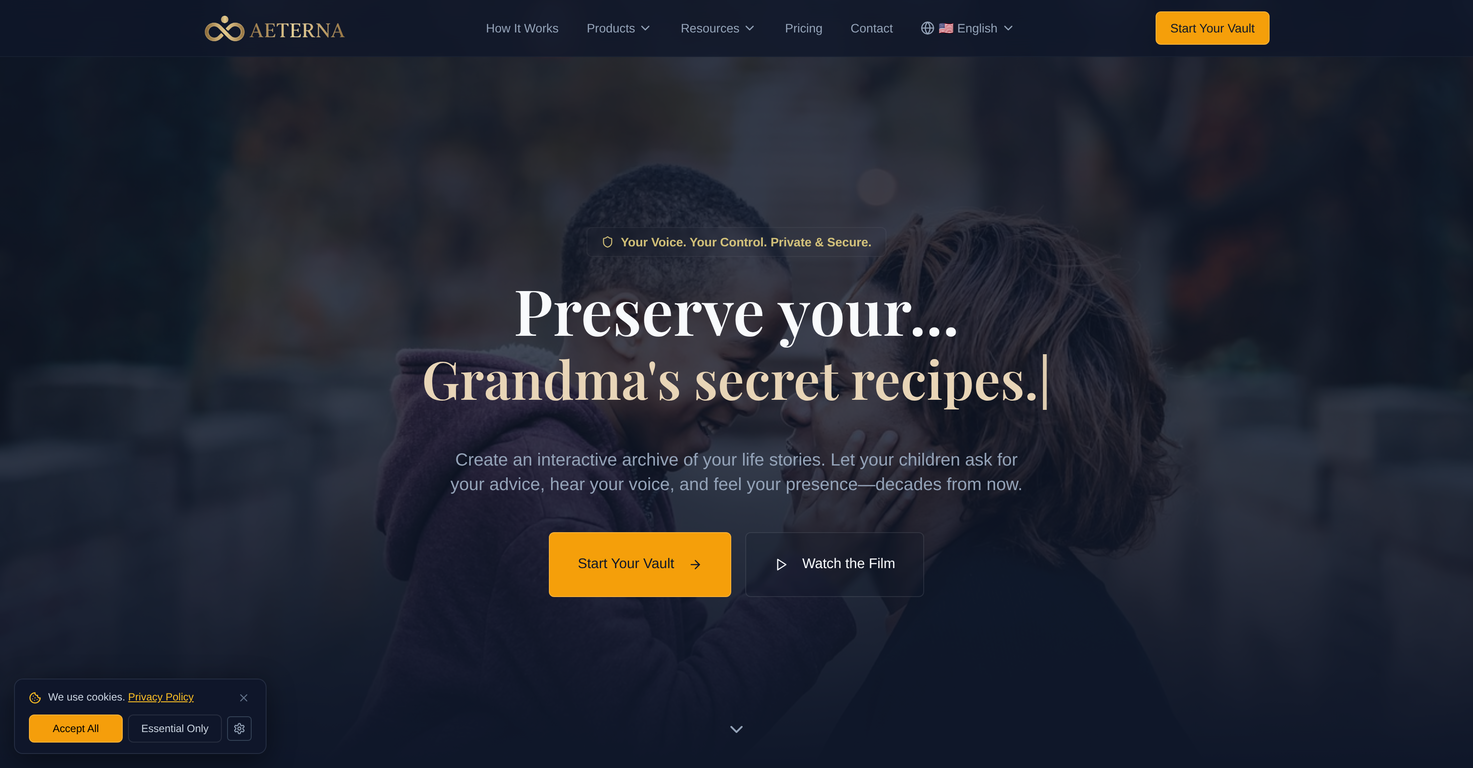 Aeterna website