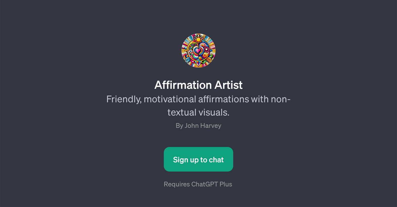 Affirmation Artist website