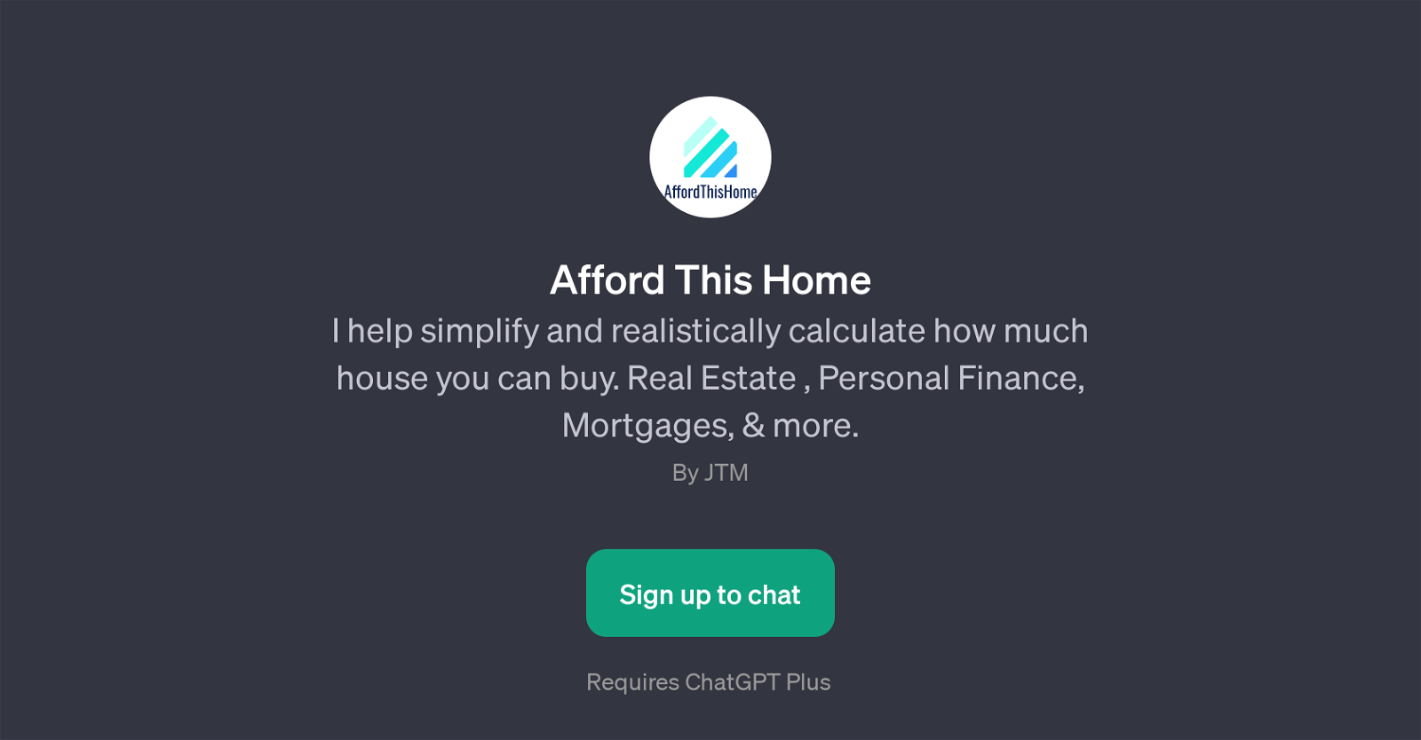 Afford This Home website