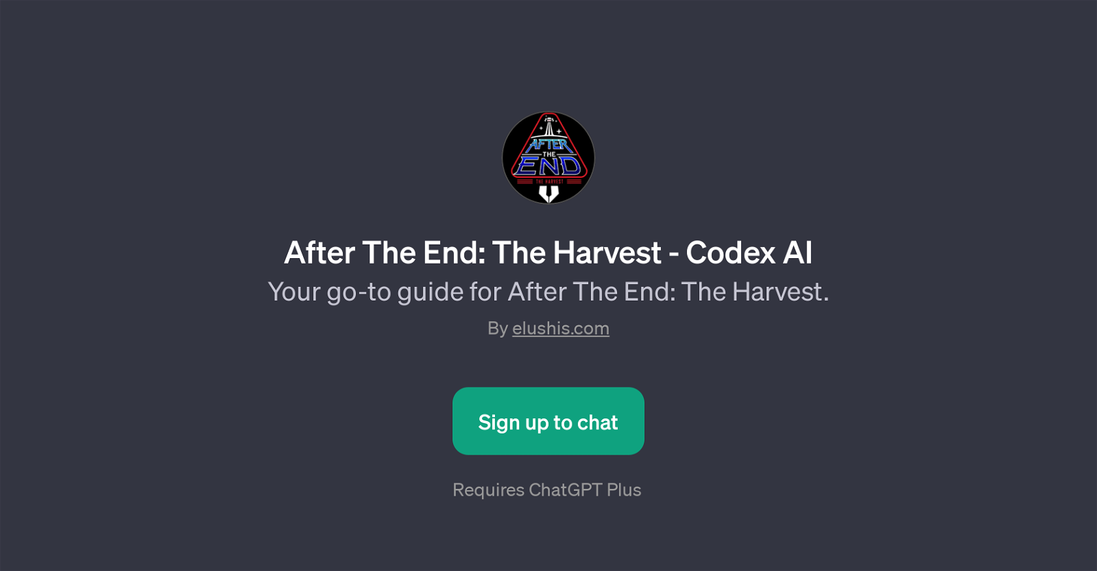 After The End: The Harvest - Codex AI website