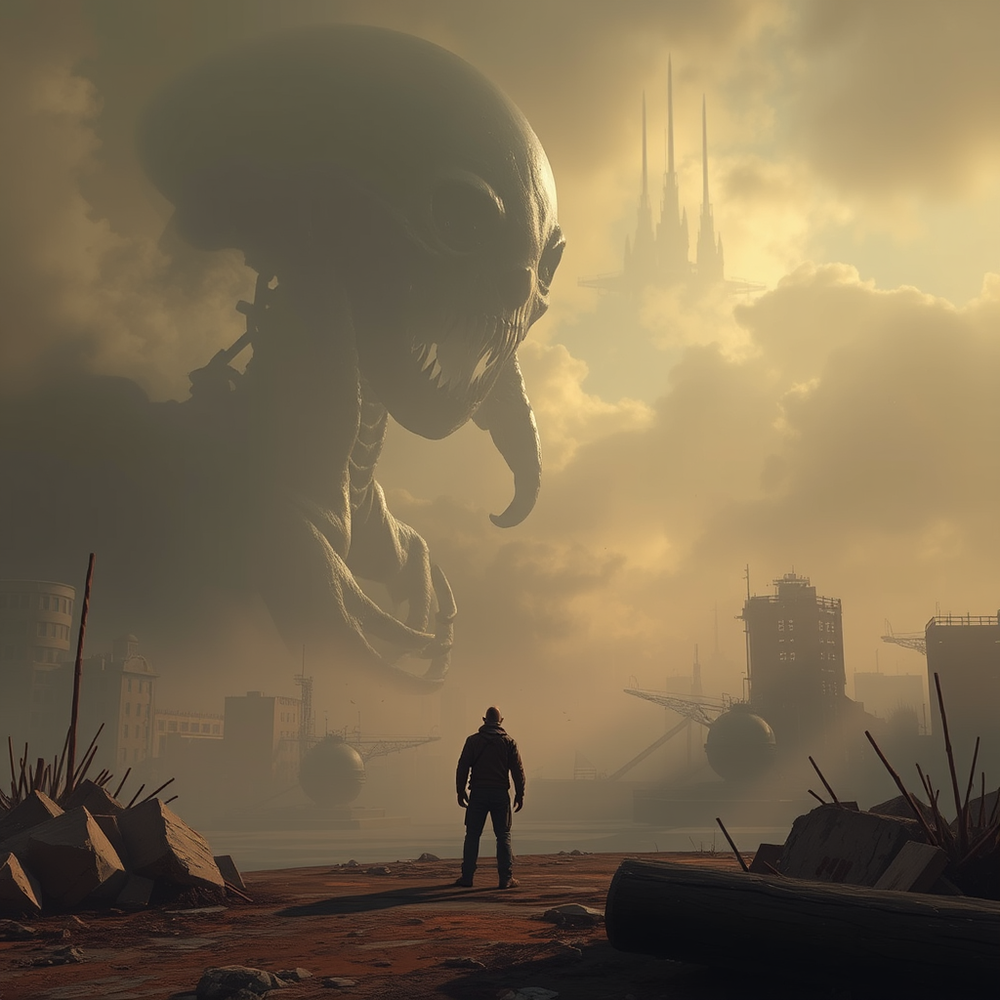 After the Silence Genre: Post-Alien Invasion RPG illustration website