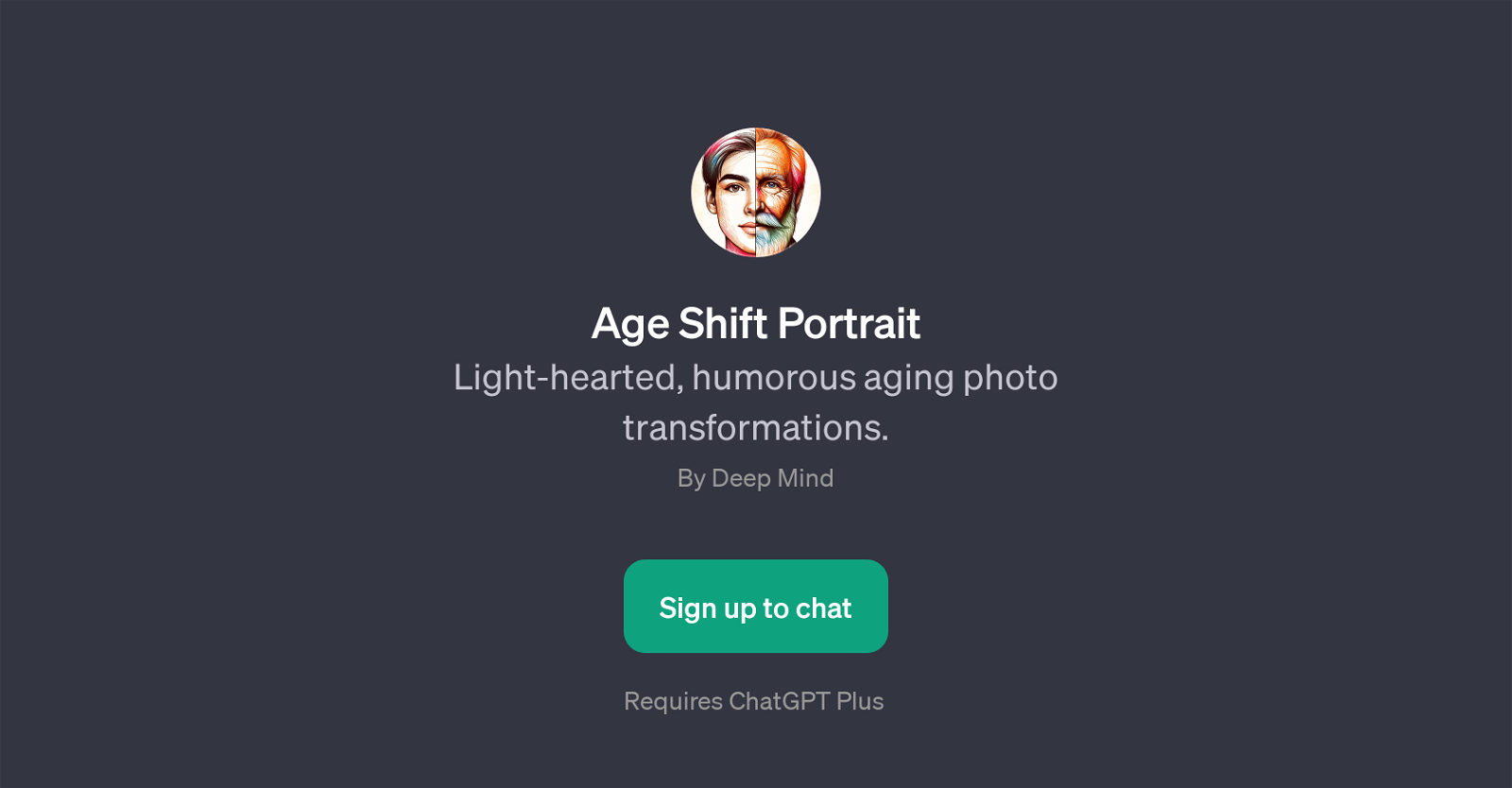 Age Shift Portrait website
