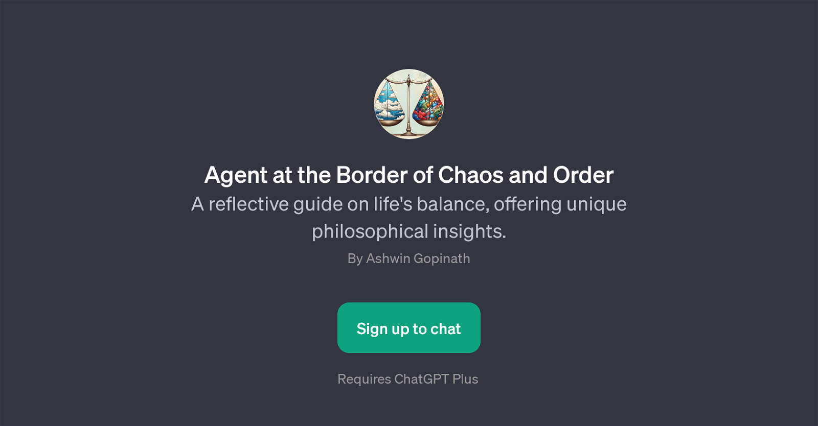 Agent at the Border of Chaos and Order website