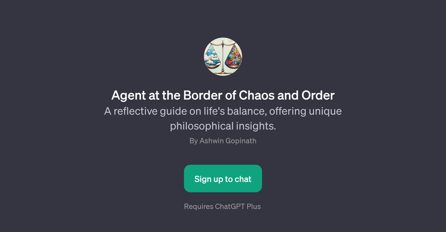 Agent at the Border of Chaos and Order website