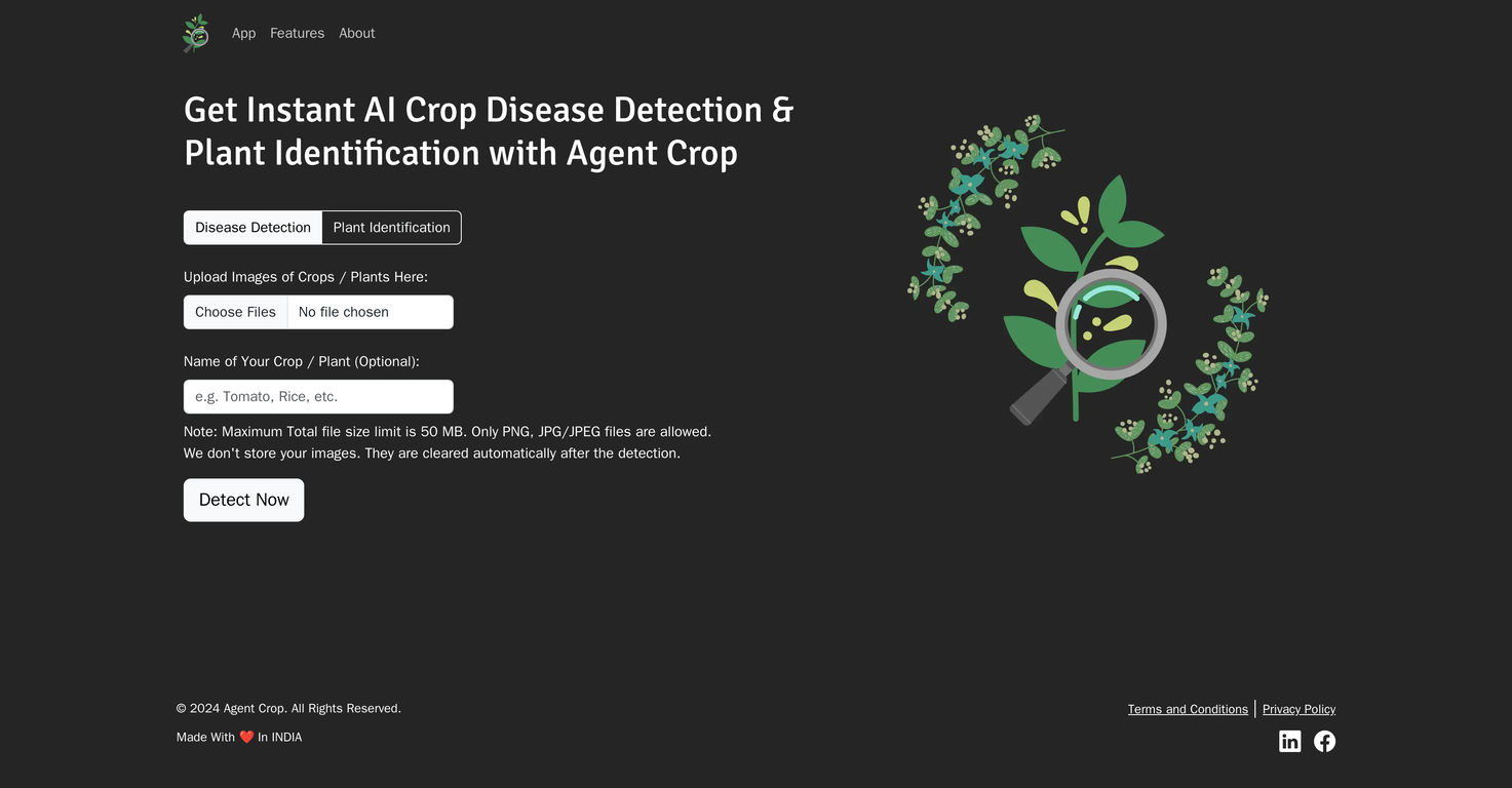 Agent Crop website