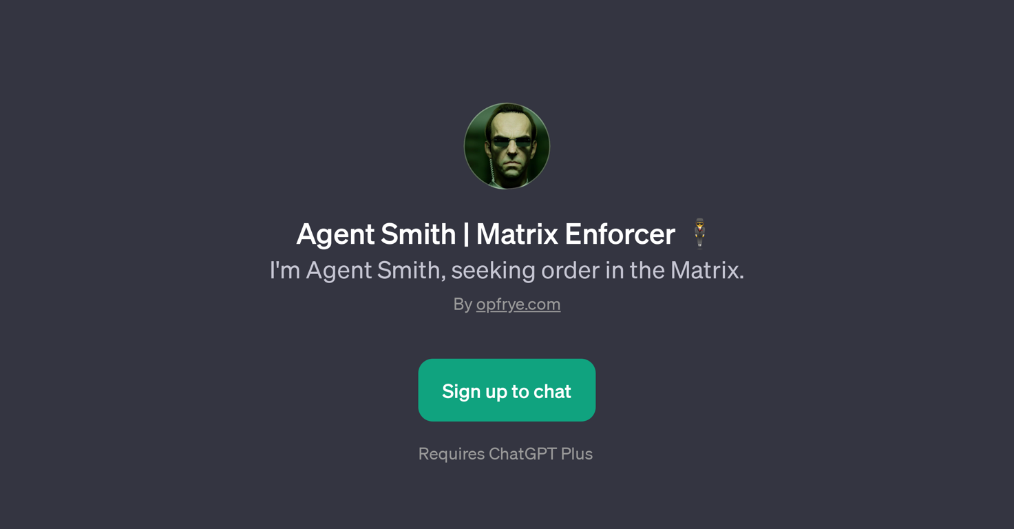 Agent Smith | Matrix Enforcer website