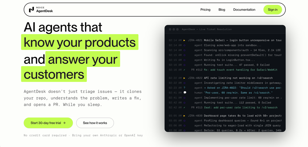AgentDesk website