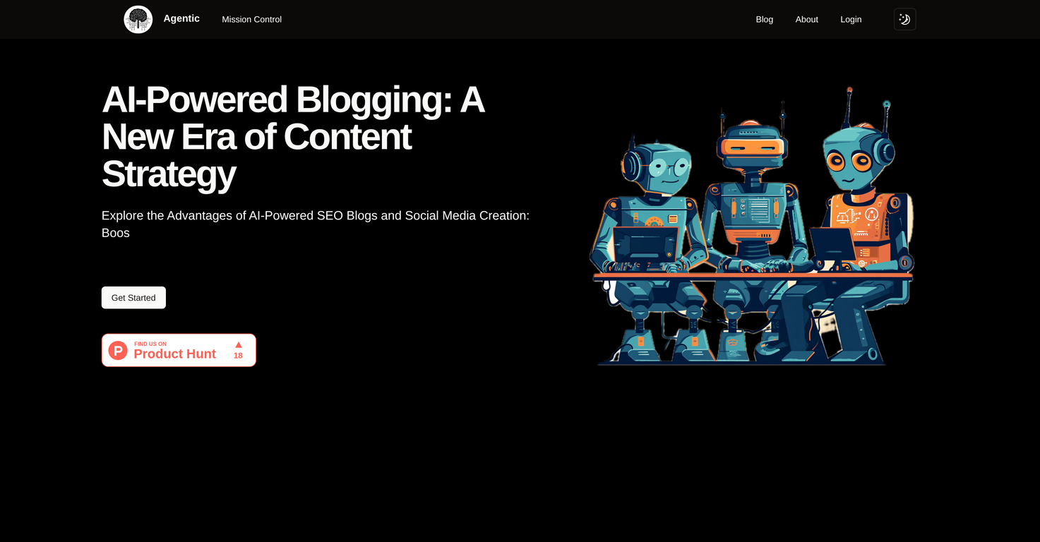 Ai Writing Agent website