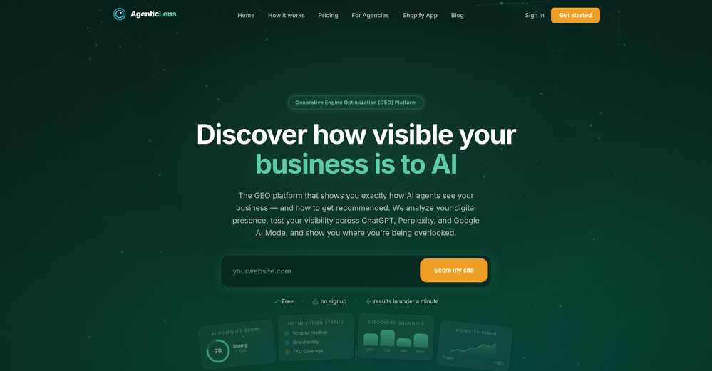 AgenticLens website