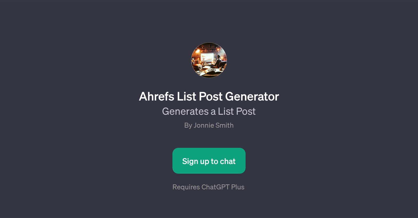 Ahrefs List Post Generator website