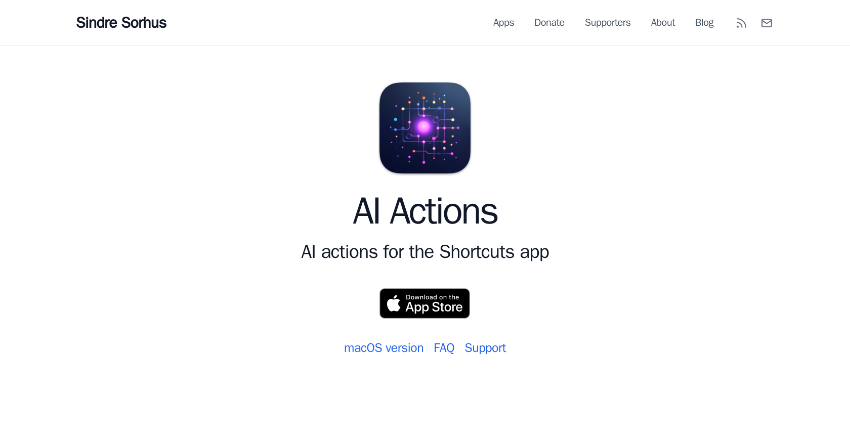 AI Actions website