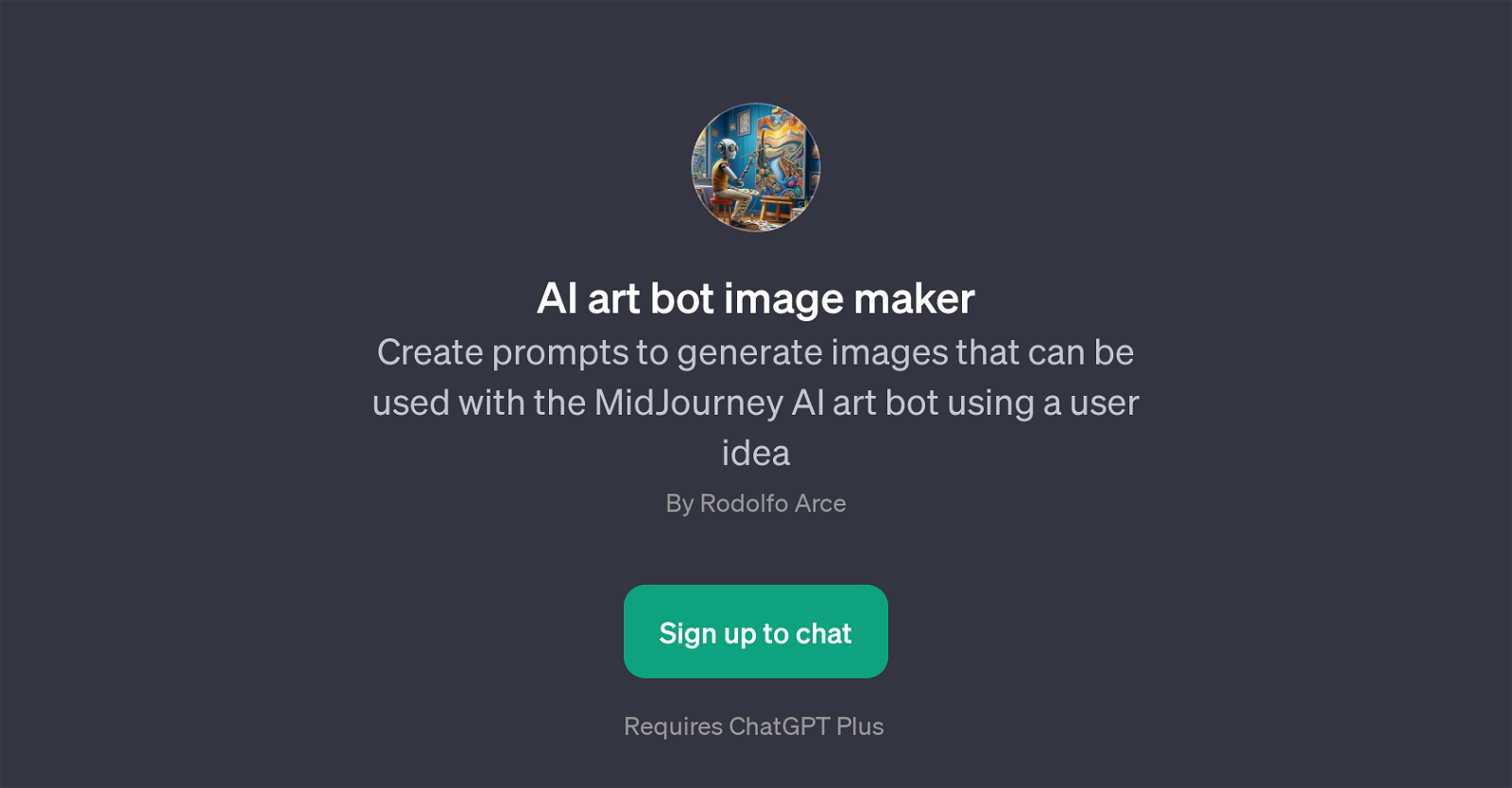 AI Art Bot Image Maker website