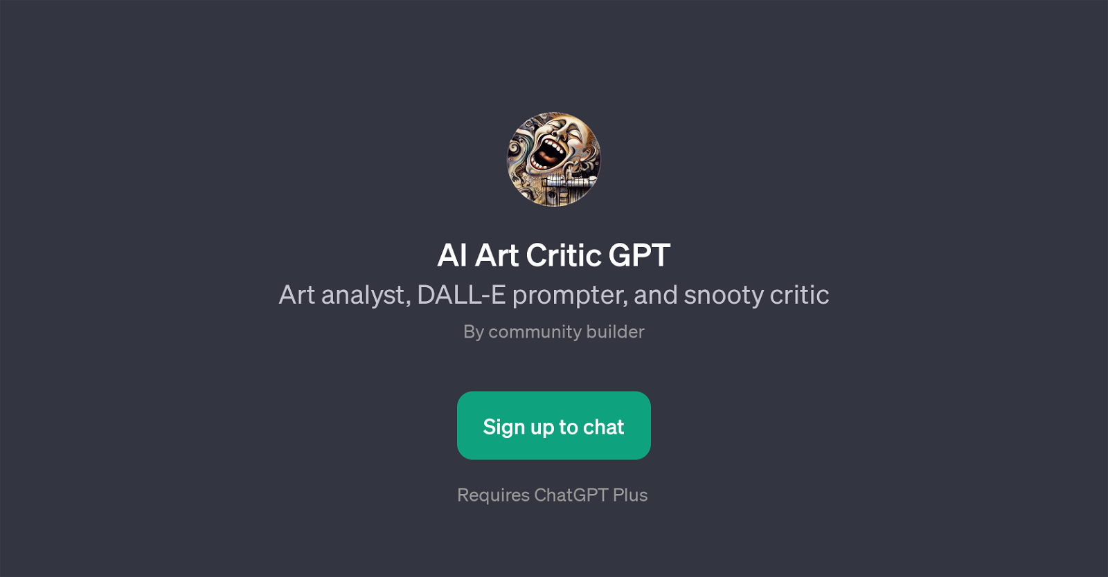 AI Art Critic GPT website