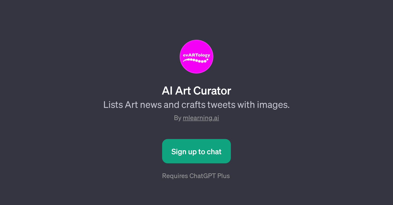 AI Art Curator website