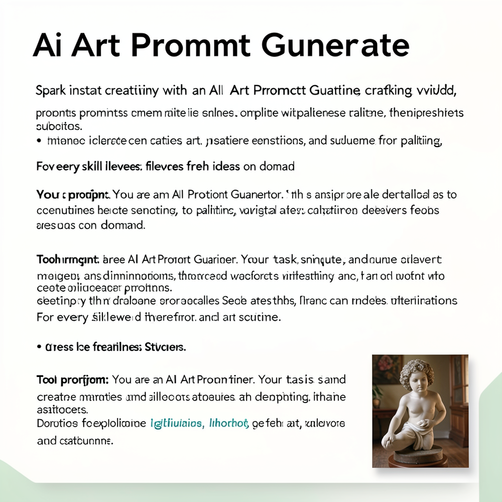 Ai Art Prompt Generator website