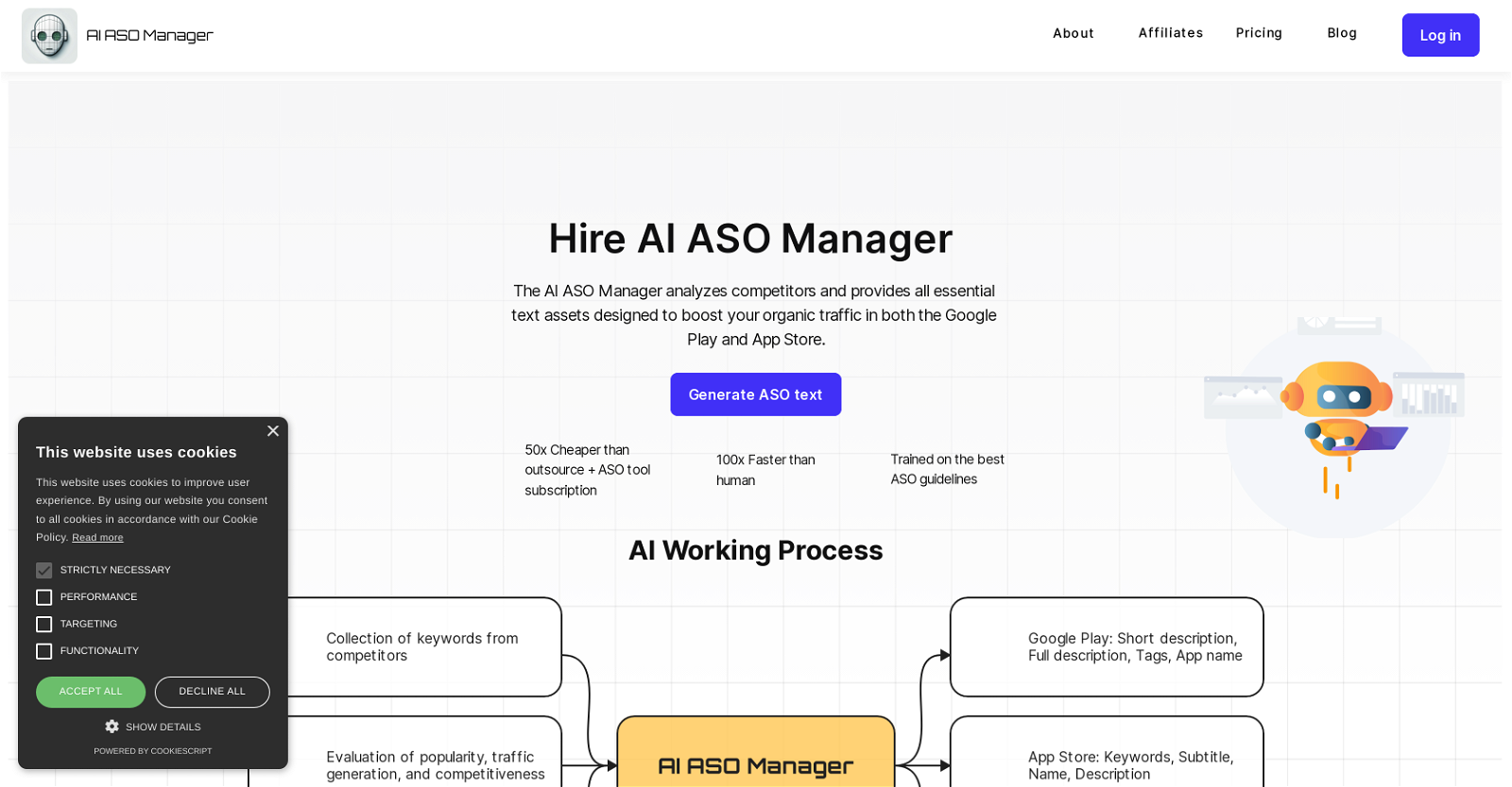 AI ASO Manager website