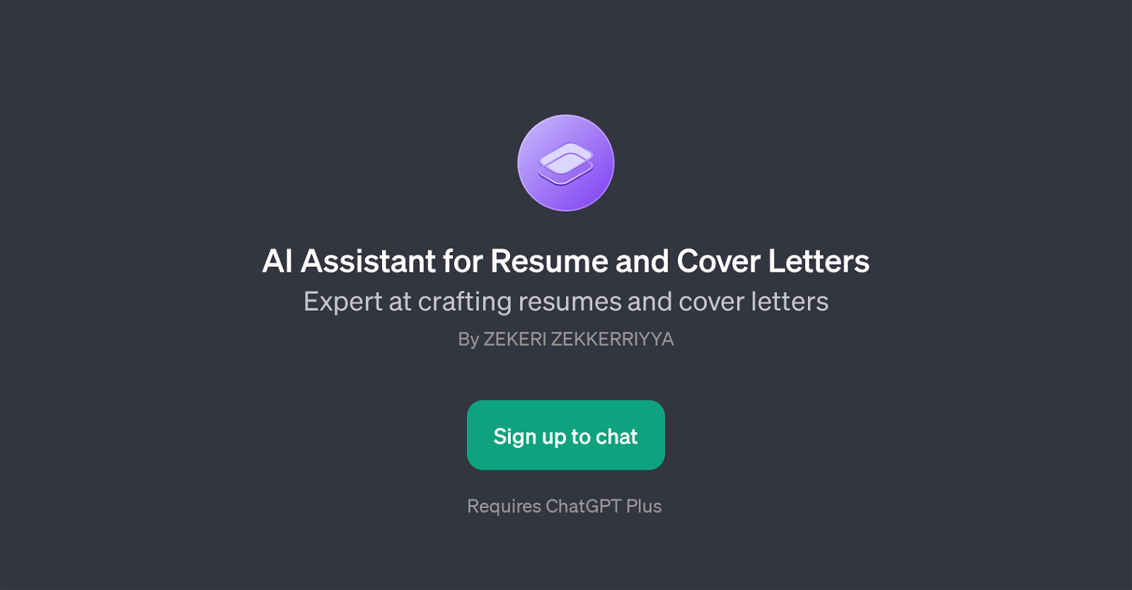 AI Assistant for Resume and Cover Letters website