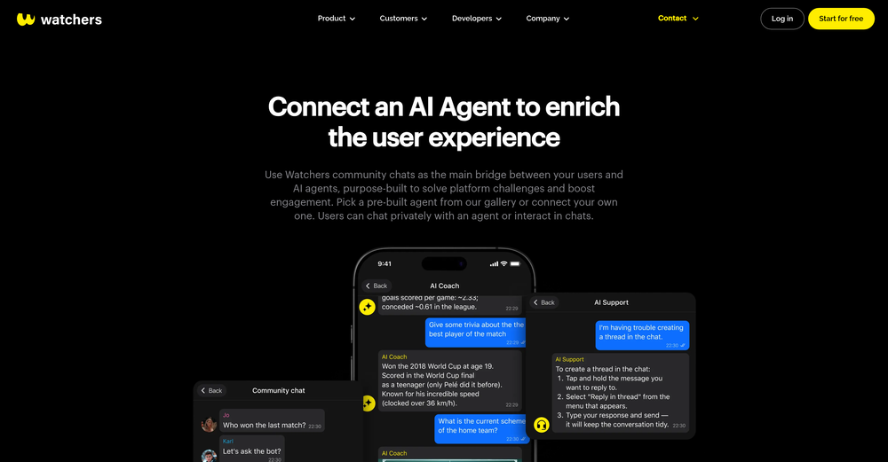 AI Assistants by Watchers website