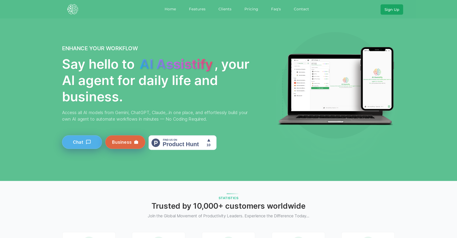 AI Assistify website