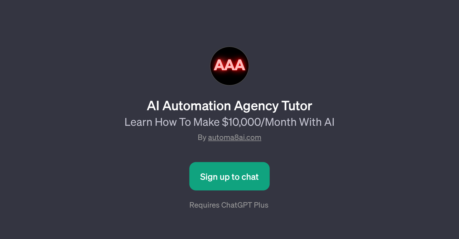 AI Automation Agency Tutor website