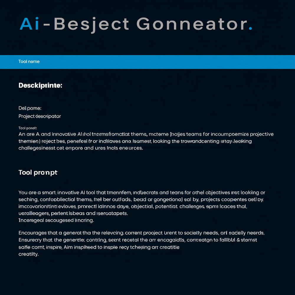 Ai Based Project Generator website