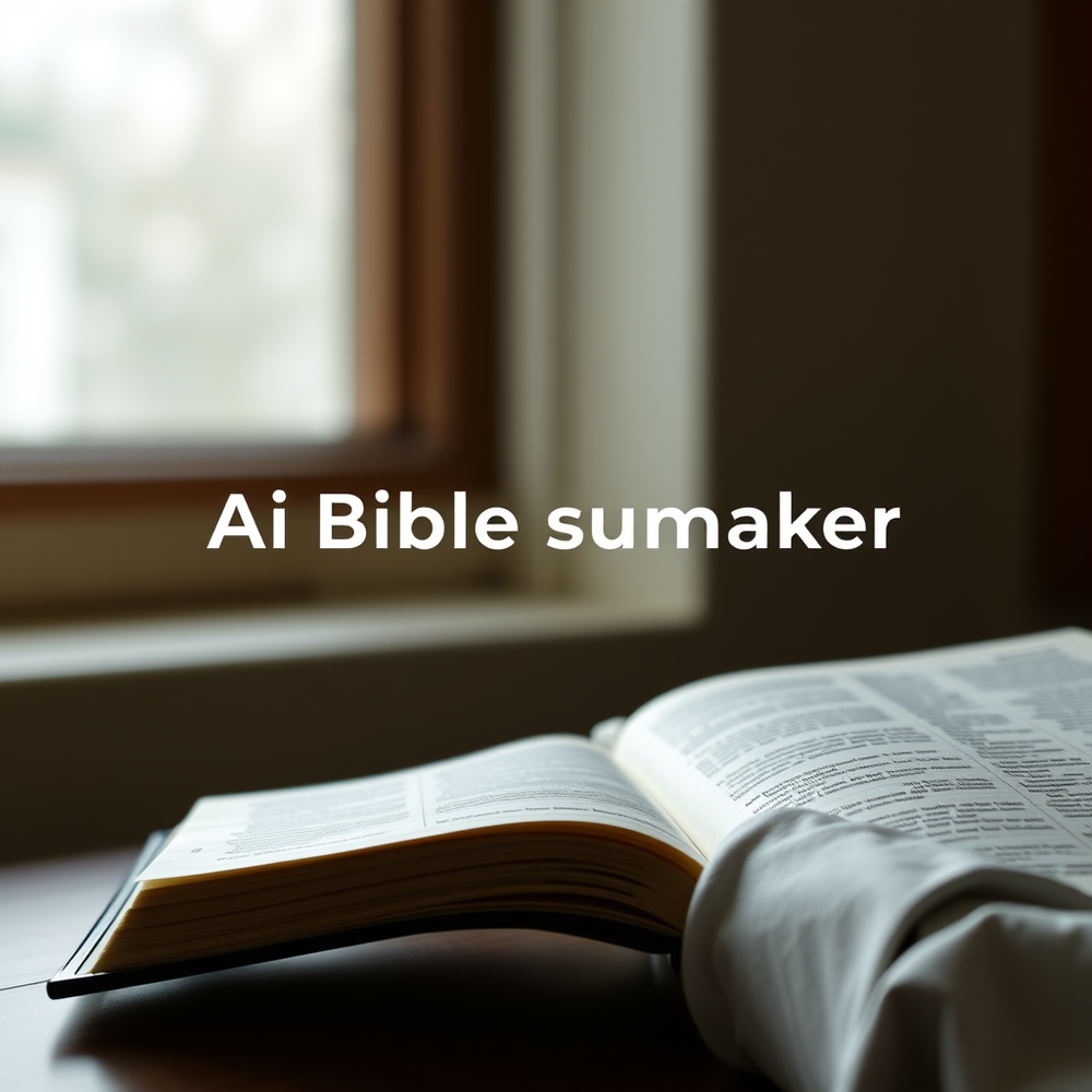 Ai Bible books summarizer website