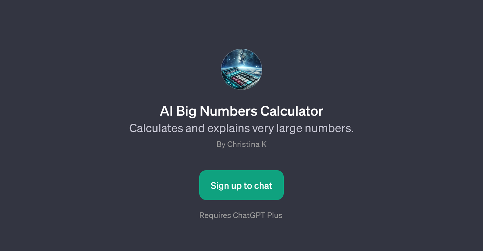 AI Big Numbers Calculator website