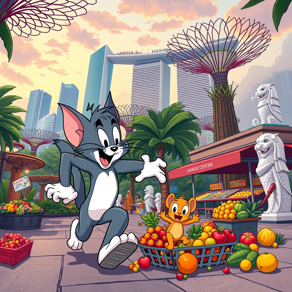 tom and jerry in singapore oc cartoon generator website