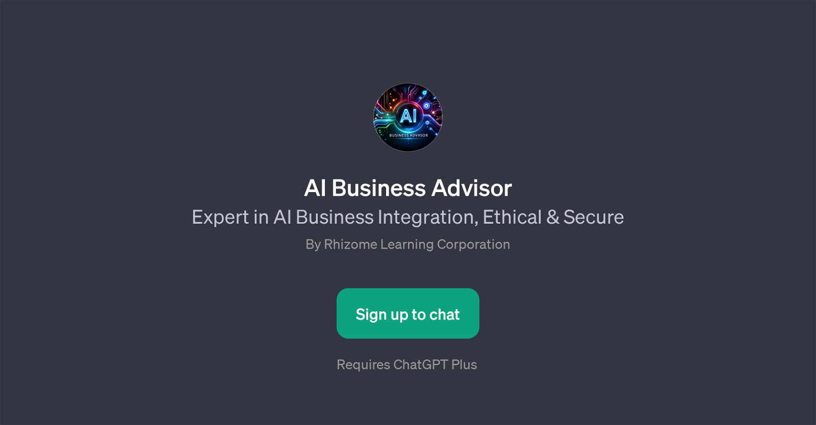 AI Business Advisor website