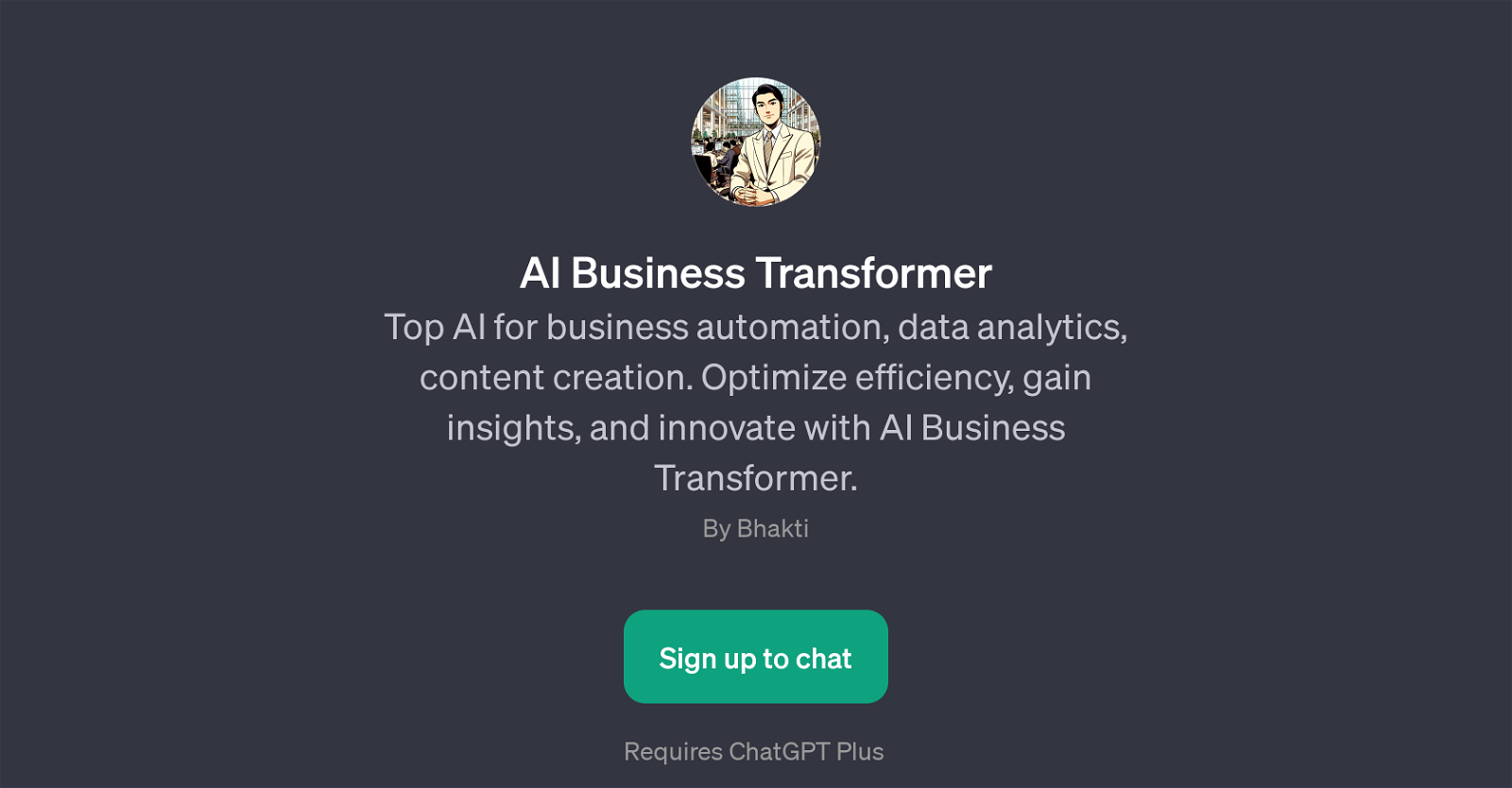 AI Business Transformer website
