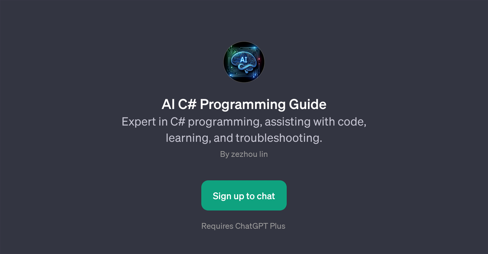 AI C# Programming Guide website