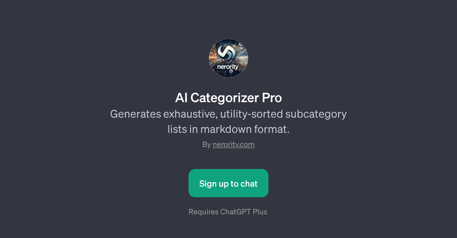 AI Categorizer Pro website