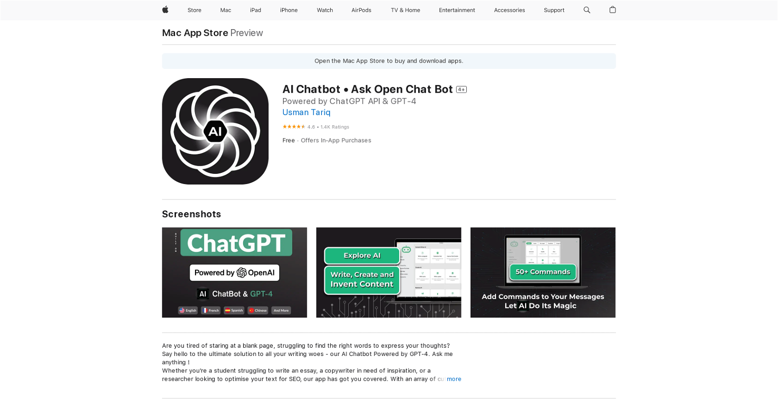 AI Chatbot website