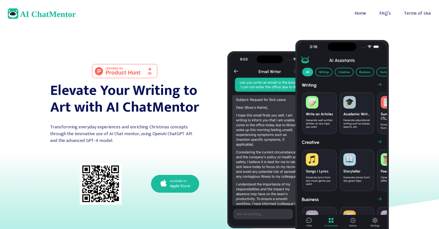 AI ChatMentor website